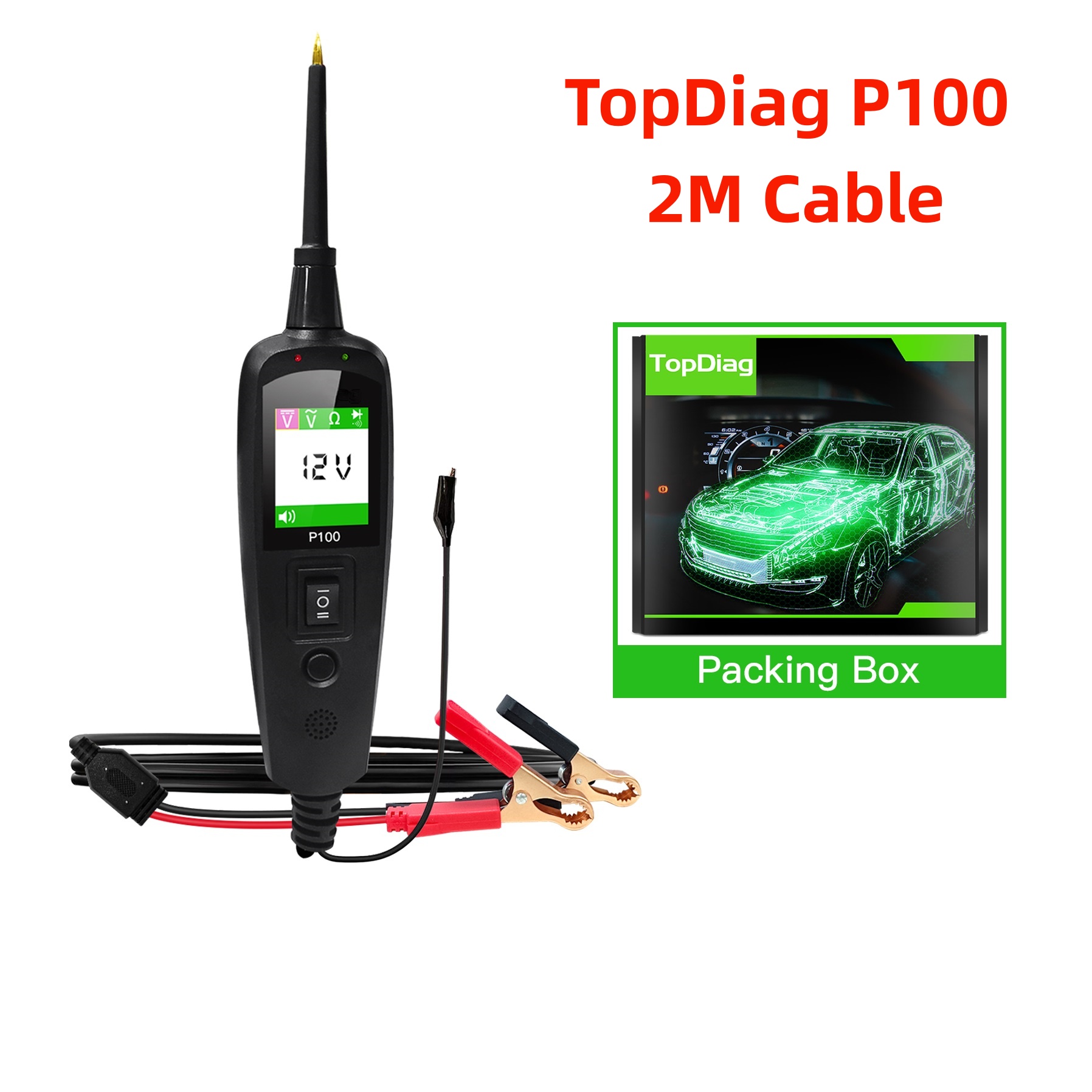 Kit Power Tools - Тестер автомобильных электрических цепей TopDiag P100