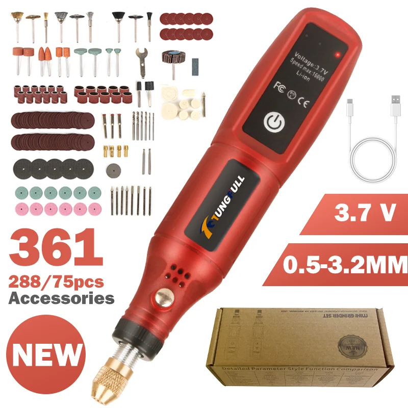 Power Tools Jack - Беспроводная гравировальная ручка с USB-зарядкой, электрический