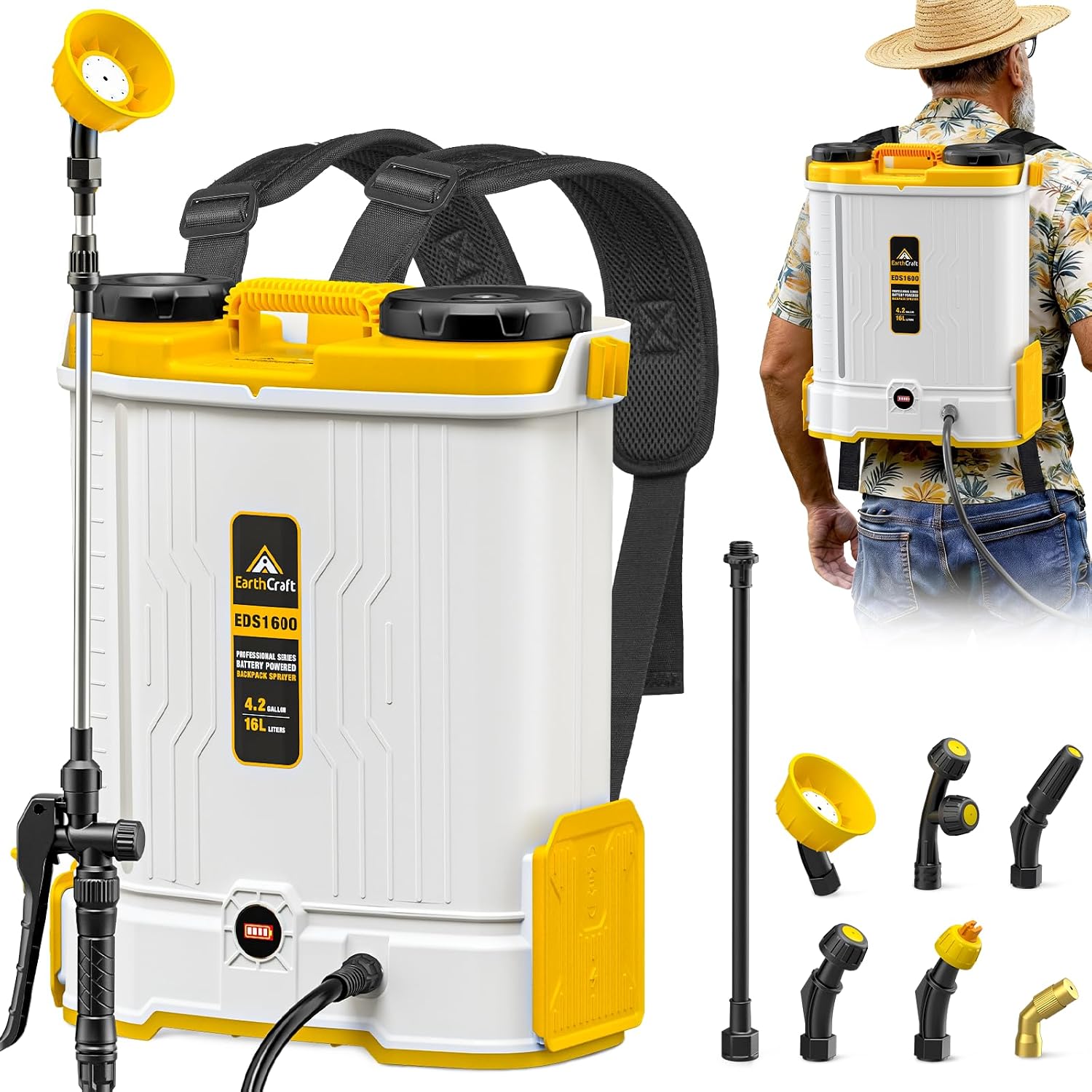 Power Tools Equipment - Ранцевый опрыскиватель на 4,2 галлона с