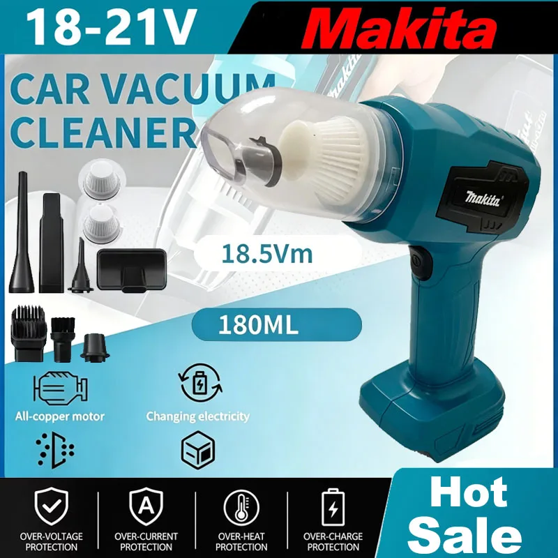 Power Tools Vacuum - Беспроводной мини-пылесос Makita для автомобиля, многофункциональный